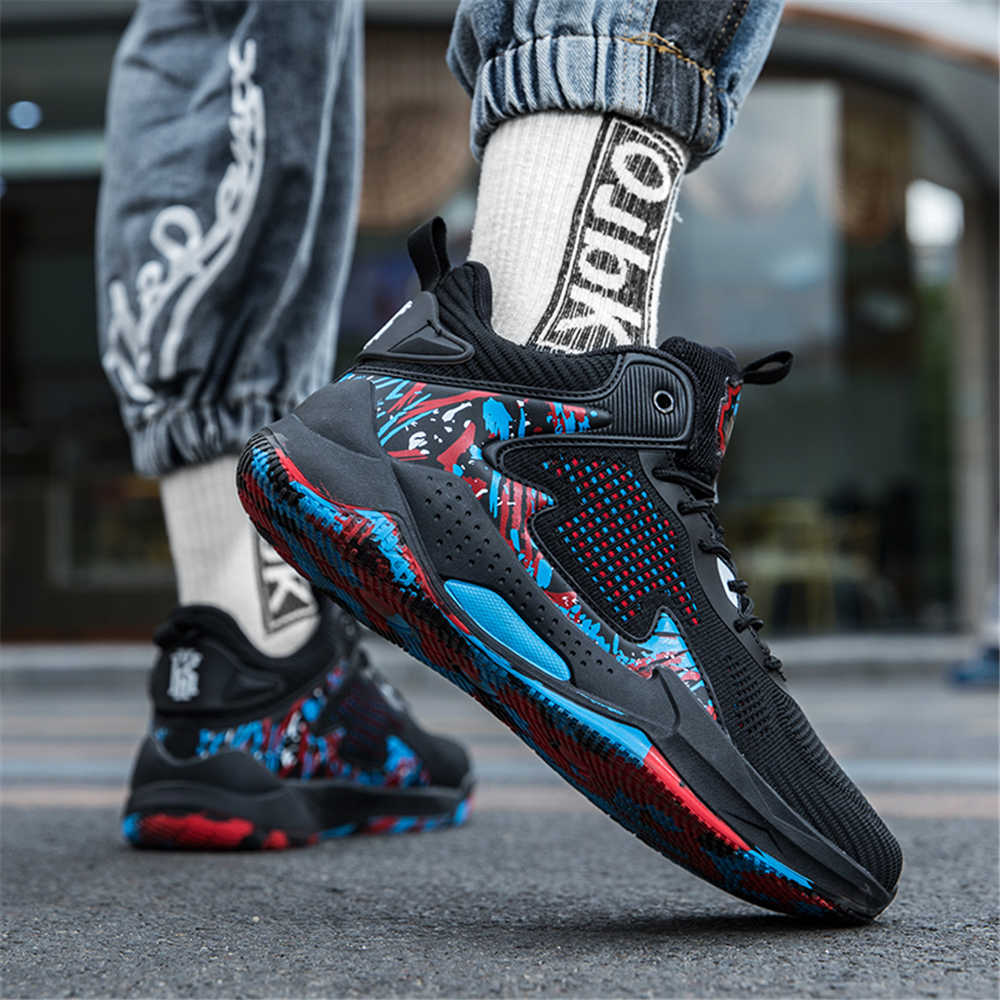รองเท้าผ้าใบหุ้มข้อสูงสำหรับผู - Knit Fabric Lace Up Sneakers บทวิจารณ์และราคา